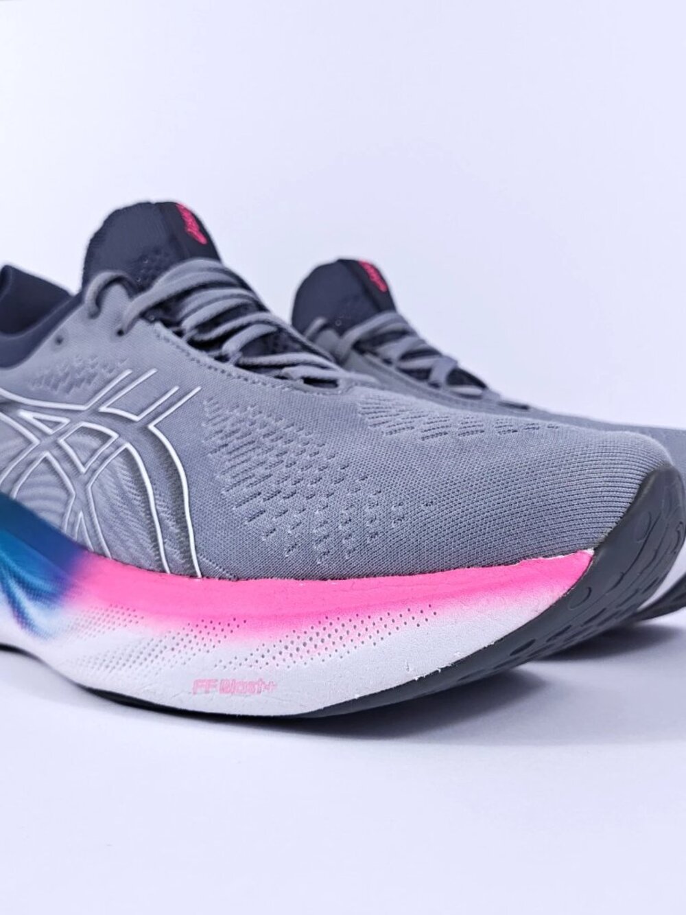 Asics Gel Nimbus 25 Womens 8.5 Neutral Cushion Road Running Shoes Gray FF Blast+